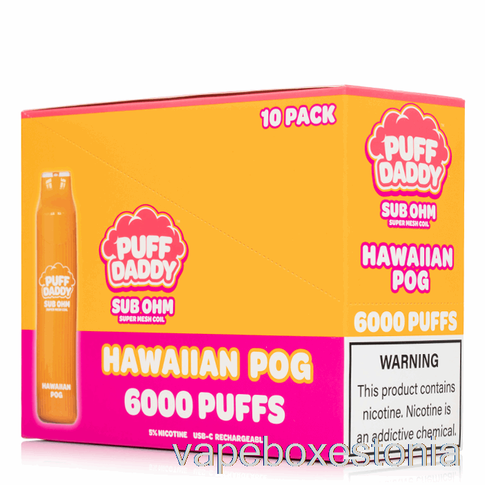 Vape Box Estonia [10-pack] Puff Daddy 6000 ühekordne